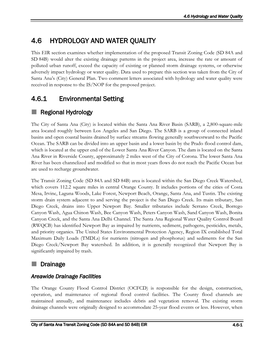 4.6 Hydrology and Water Quality