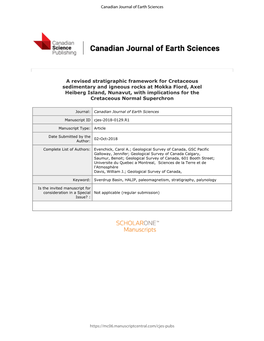 A Revised Stratigraphic Framework for Cretaceous Sedimentary And