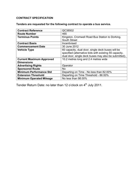 London Buses - Route Description