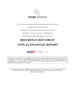 Reference Document Annual Financial Report