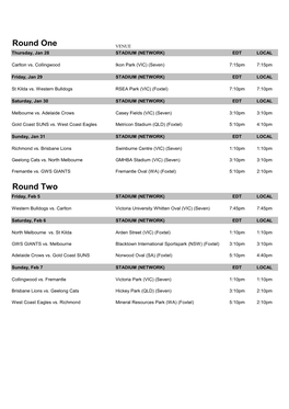 Download a Pdf of the 2021 Nab Aflw Fixture