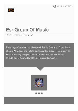 Esr Group of Music