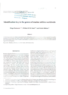 Identification Key to the Genera of Marine Rotifers Worldwide