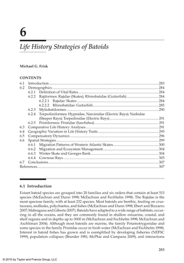 Life History Strategies of Batoids