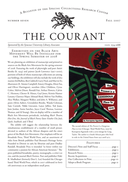 The Courant Sponsored by the Syracuse University Library Associates ISSN 1554-2688