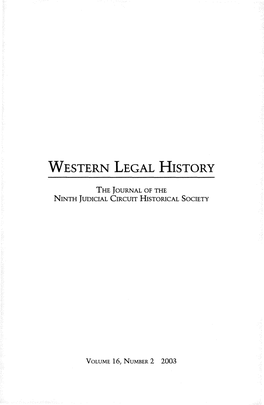 Western Legal History