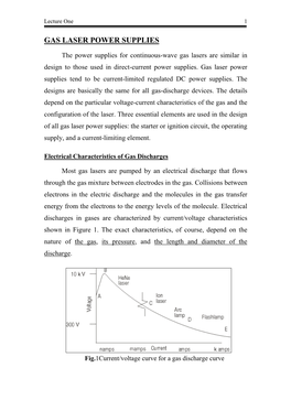 Gas Laser Power Supplies