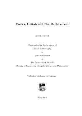 Conics, Unitals and Net Replacement