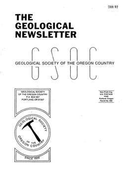 The Geological Newsletter \ Geological Society of the Oregon Country