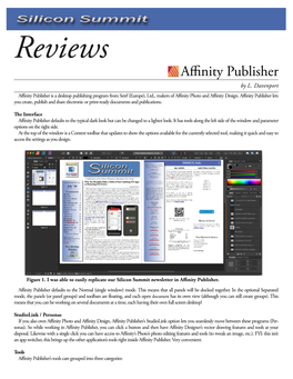 Affinity Publisher Is a Desktop Publishing Program from Seirf (Europe), Ltd., Makers of Affinity Photo and Affinity Design