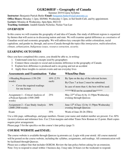 Course Syllabus