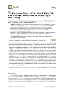 The Unexplored Virome of Two Atlantic Coast Fish: Contribution of Next-Generation Sequencing to Fish Virology