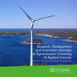 Research, Development and Innovation Activities at Kymenlaakso University of Applied Sciences