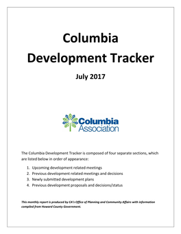 Columbia Development Tracker July 2017