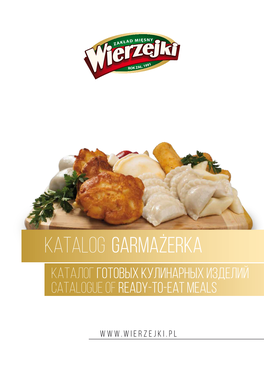 Katalog Garmażerka Каталог Готовых Кулинарных Изделий Catalogue of Ready-To-Eat Meals