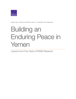 Building an Enduring Peace in Yemen: Lessons from Five Years of RAND Research