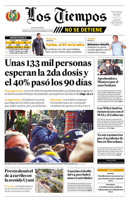 Unas 133 Mil Personas Esperan La 2Da Dosis Y El 40% Pasó Los 90 Días