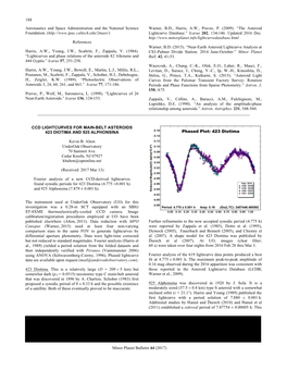 Ccd Lightcurves for Main-Belt Asteroids 423 Diotima and 925 Alphonsina