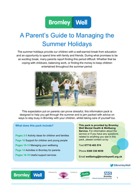 A Parent's Guide to Managing the Summer Holidays