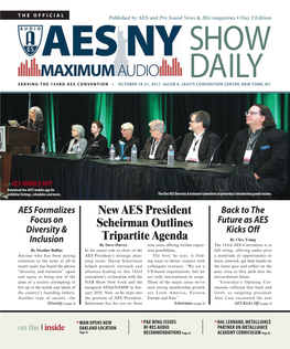 New AES President Scheirman Outlines Tripartite Agenda