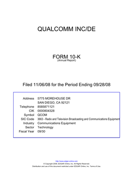 Qualcomm Inc/De