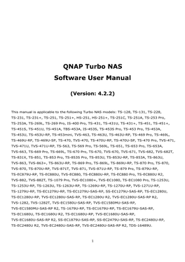 QNAP Turbo NAS Software User Manual