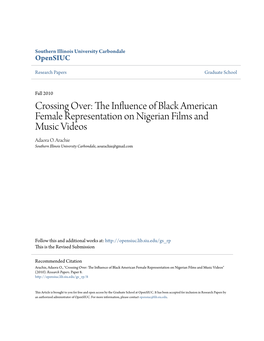 The Influence of Black American Female Representation on Nigerian Films and Music Videos