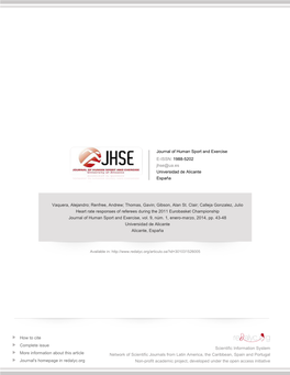 Redalyc.Heart Rate Responses of Referees During the 2011