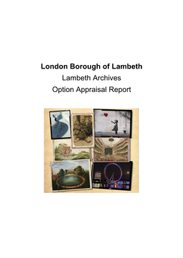 London Borough of Lambeth Lambeth Archives Option Appraisal Report