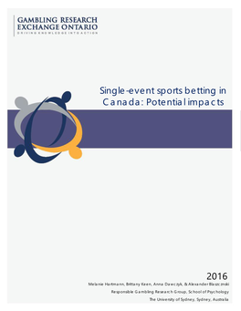 Single-Event Sports Betting in Canada: Potential Impacts