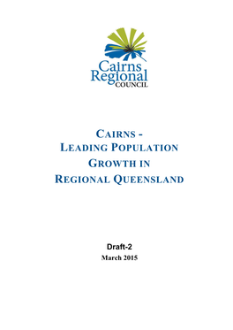 Cairns - Leading Population Growth in Regional Queensland