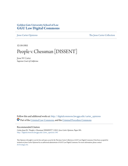 People V. Chessman [DISSENT] Jesse W