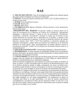 El Sistema Educativo Haitiano Entre 1859 Y 1915: De Fabre Geffrard a La Ocupación Americana 3