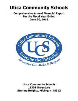 Comprehensive Annual Financial Report for the Fiscal Year Ended June 30, 2016