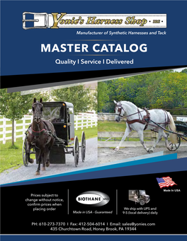 MASTER CATALOG Quality I Service I Delivered