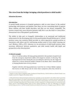 The View from the Bridge: Bringing a Third Position to Child Health *