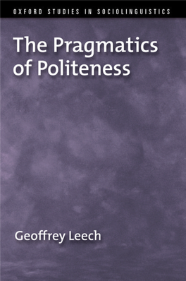 The Pragmatics of Politeness