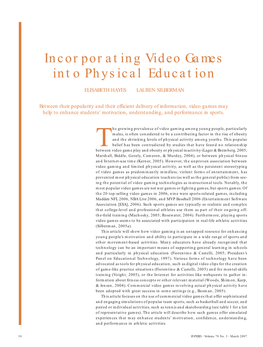 Incorporating Video Games Into Physical Education