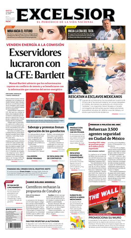 Exservidores Lucraron Con La CFE: Bartlett