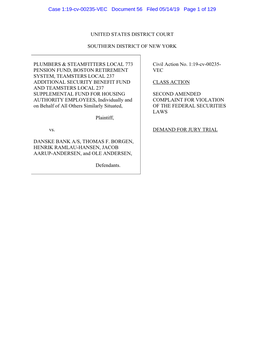 Danske Bank Second Amended Complaint.Pdf