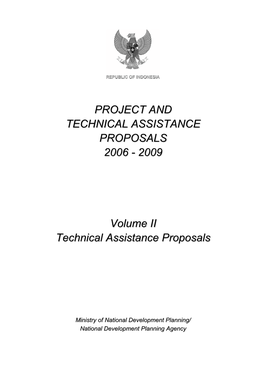 Project and Technical Assistance Proposals 2006 - 2009