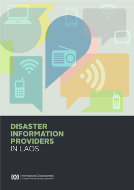 DISASTER INFORMATION PROVIDERS in LAOS Background