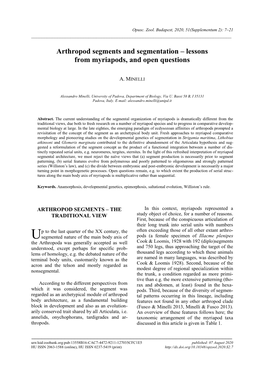 Minelli2020-Arthropod Segments and Segmentation