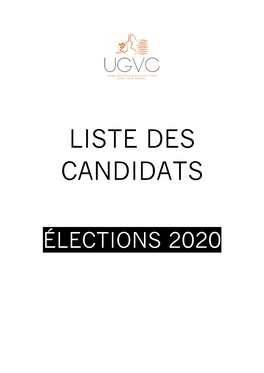 Liste Des Candidats