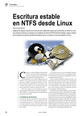 Escritura Estable En NTFS Desde Linux