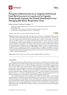 Pteropine Orthoreovirus in an Angolan Soft-Furred Fruit