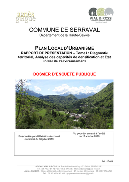 COMMUNE DE SERRAVAL Département De La Haute-Savoie