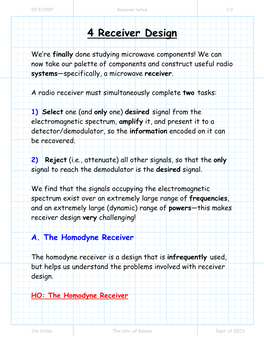 4 Receiver Design