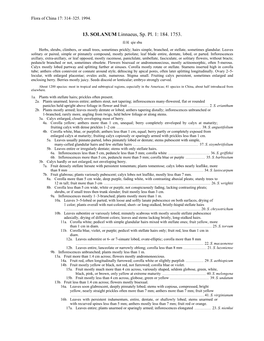 13. SOLANUM Linnaeus, Sp. Pl. 1: 184. 1753