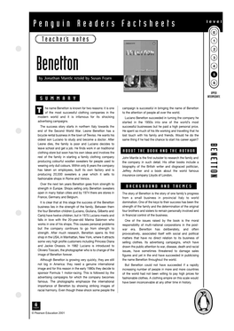 Benetton 4 5 by Jonathan Mantle Retold by Susan Fearn 6